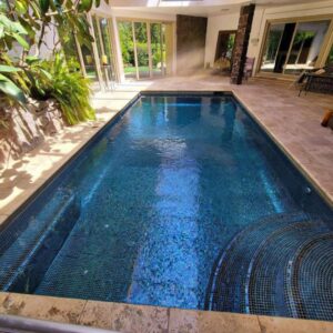 Picture of a pool. An interview with a pool builder.