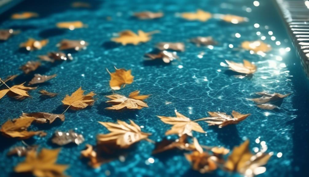 Leaves on pool. Budget-friendly options for pool maintenance tools.