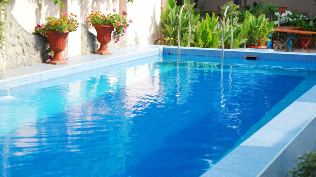 Clean pool. Top pool treatment products.