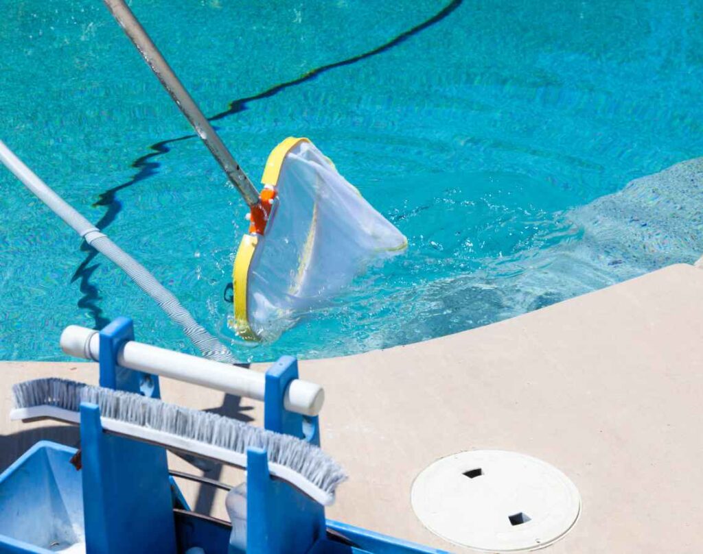 Pool cleaning equipment. Fall pool care.