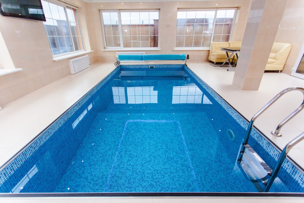Picture of indoor pool. The anatomy of a pool.