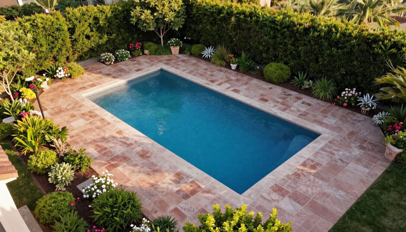Napa pool surrounded by an inviting outdoor living area