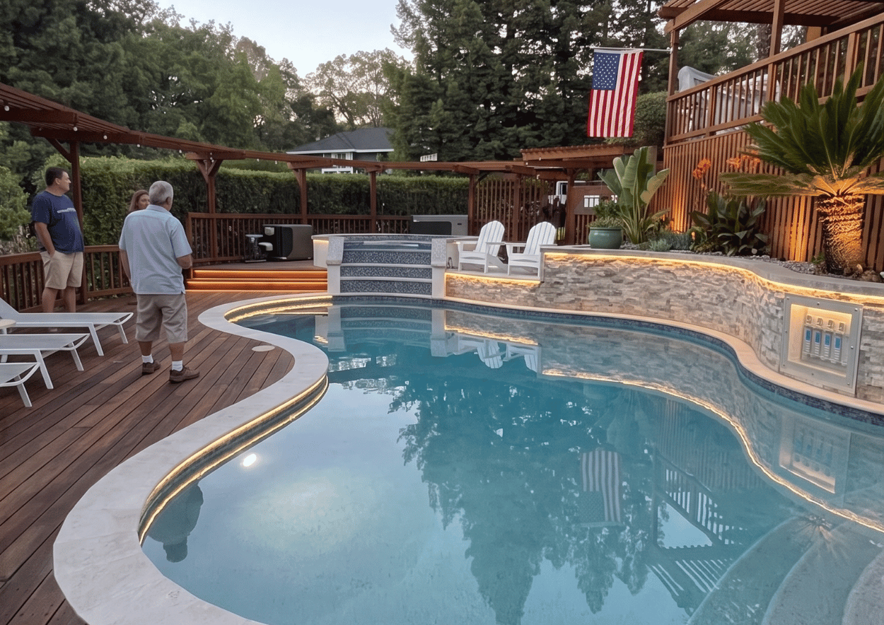 Pool Equipment upgrade and lights in Novato CA by Marin Pool Service